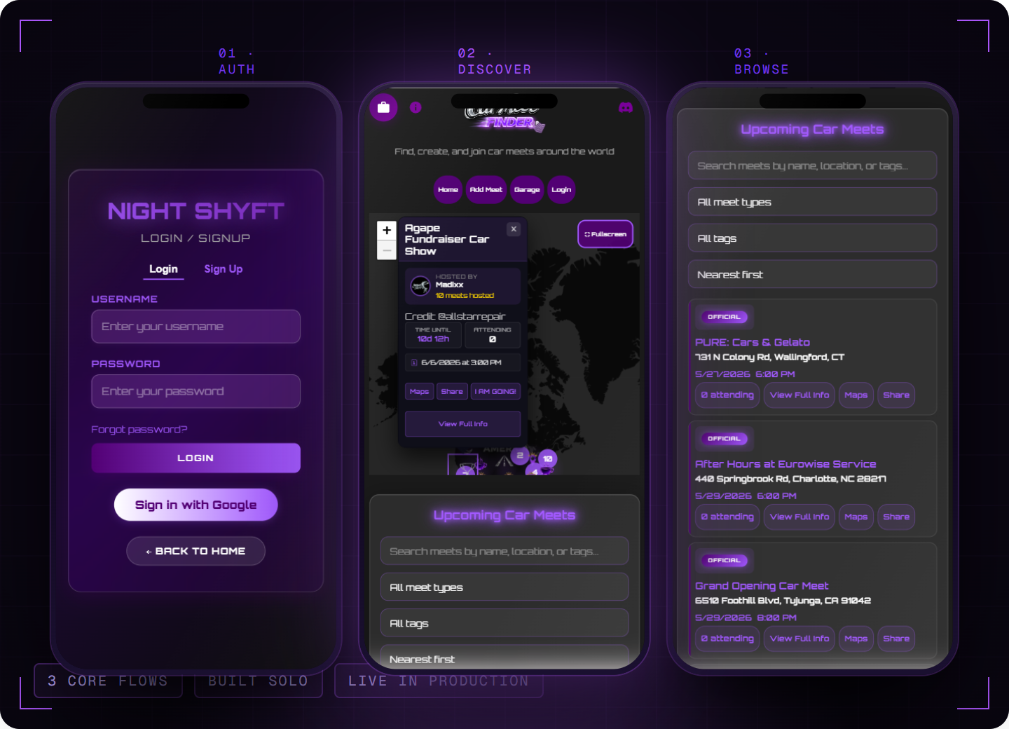 CarMeetFinder — product mockup